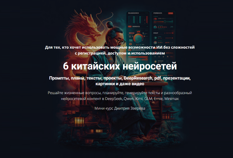 Дмитрий Зверев - 6 китайских нейросетей
