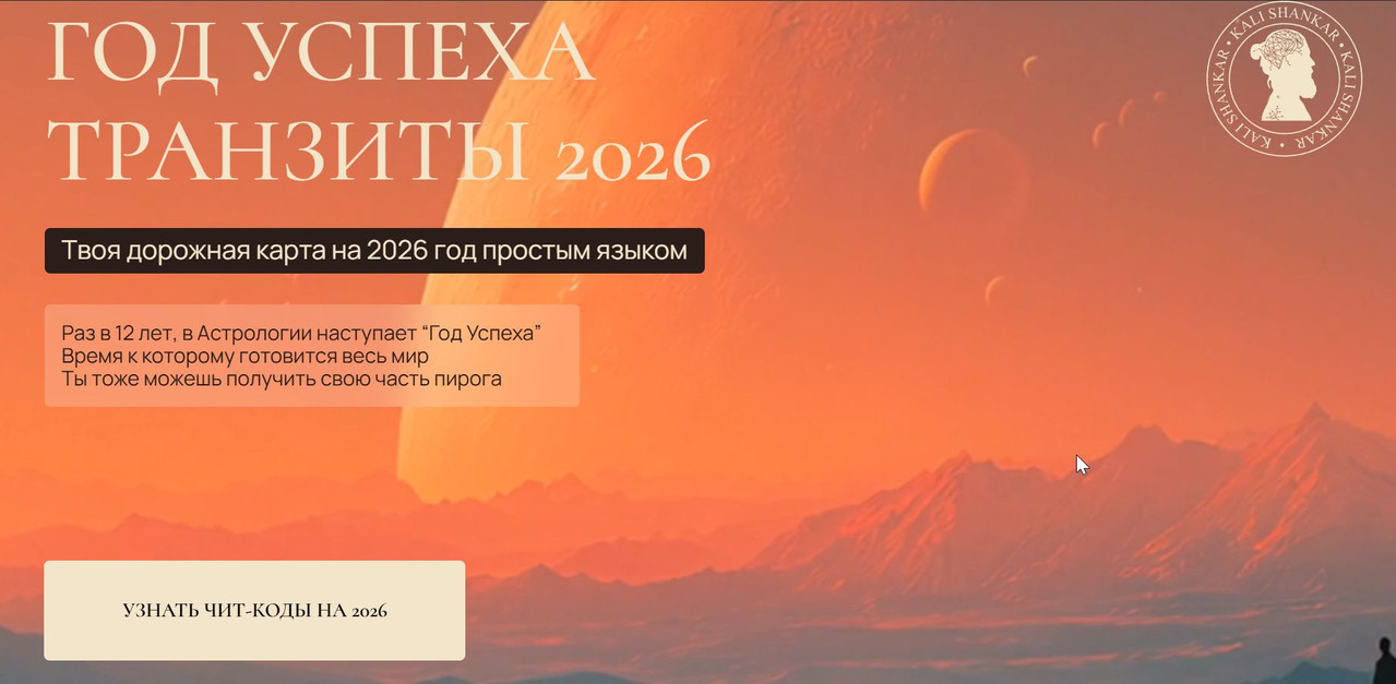Kali Shankar - Год успеха. Транзиты 2026