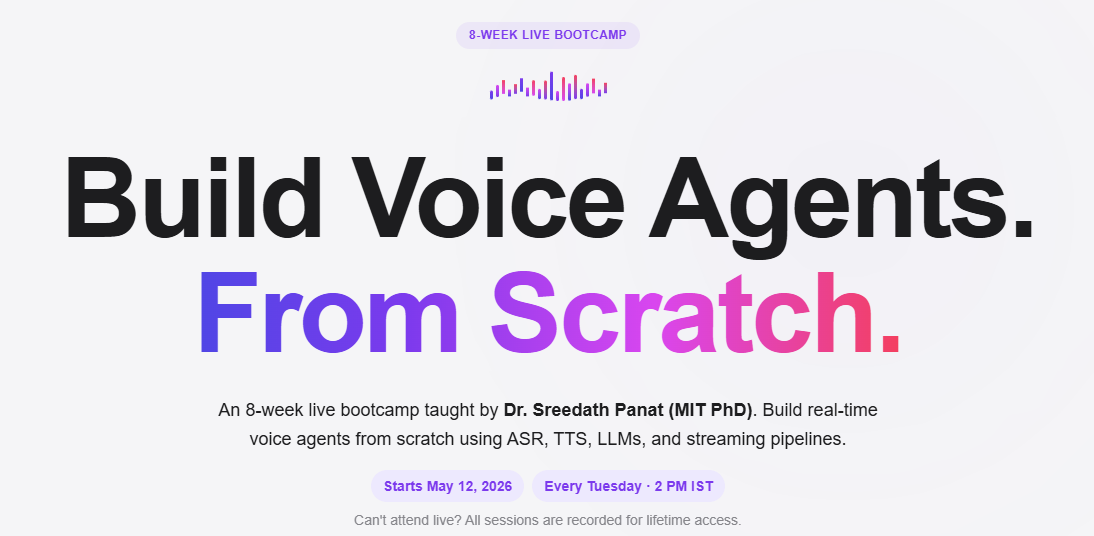 Dr. Sreedath Panat → Создание голосовых AI / Vizuara AI Labs - агентов с нуля